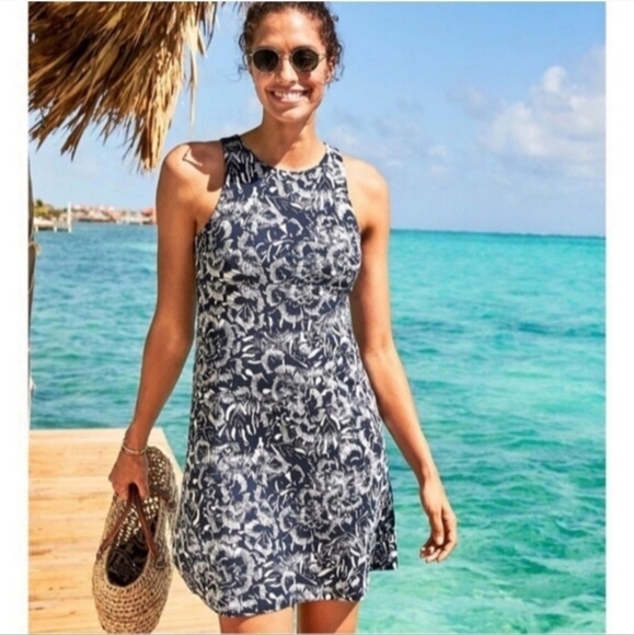 Athleta Santorini Printed High Neck Dress 594659-05 - Picture 1 of 7